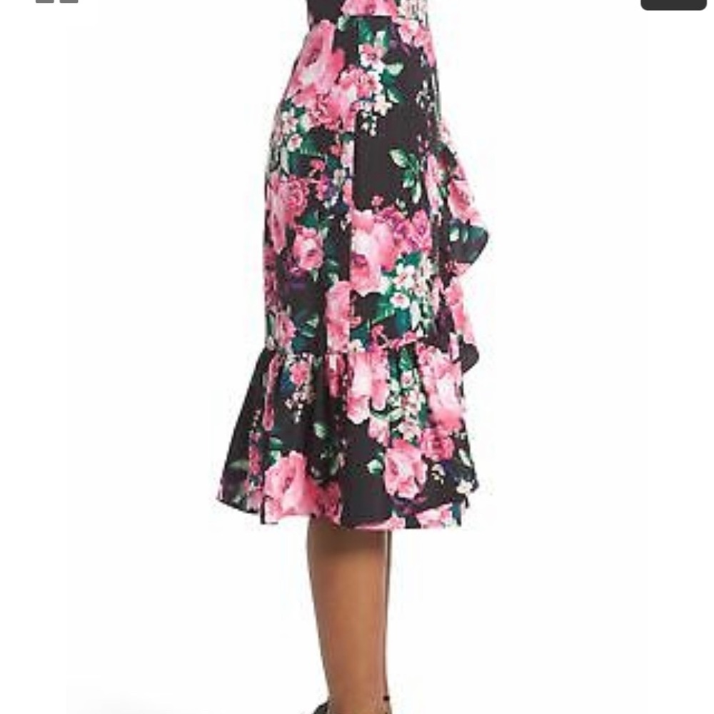 Eliz a J SZ 12 floral ruffle skirt